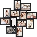 SONGMICS 4x6 Collage Picture Frames, 12-Pack Picture Frames Collage for Wall Decor, Photo Collage Frame, Maroon Brown and Heather Greige | Photo Collage Frame, Multi Picture Frame Set with Glass Front, Assembly Required, Maroon Brown, Heather Greige