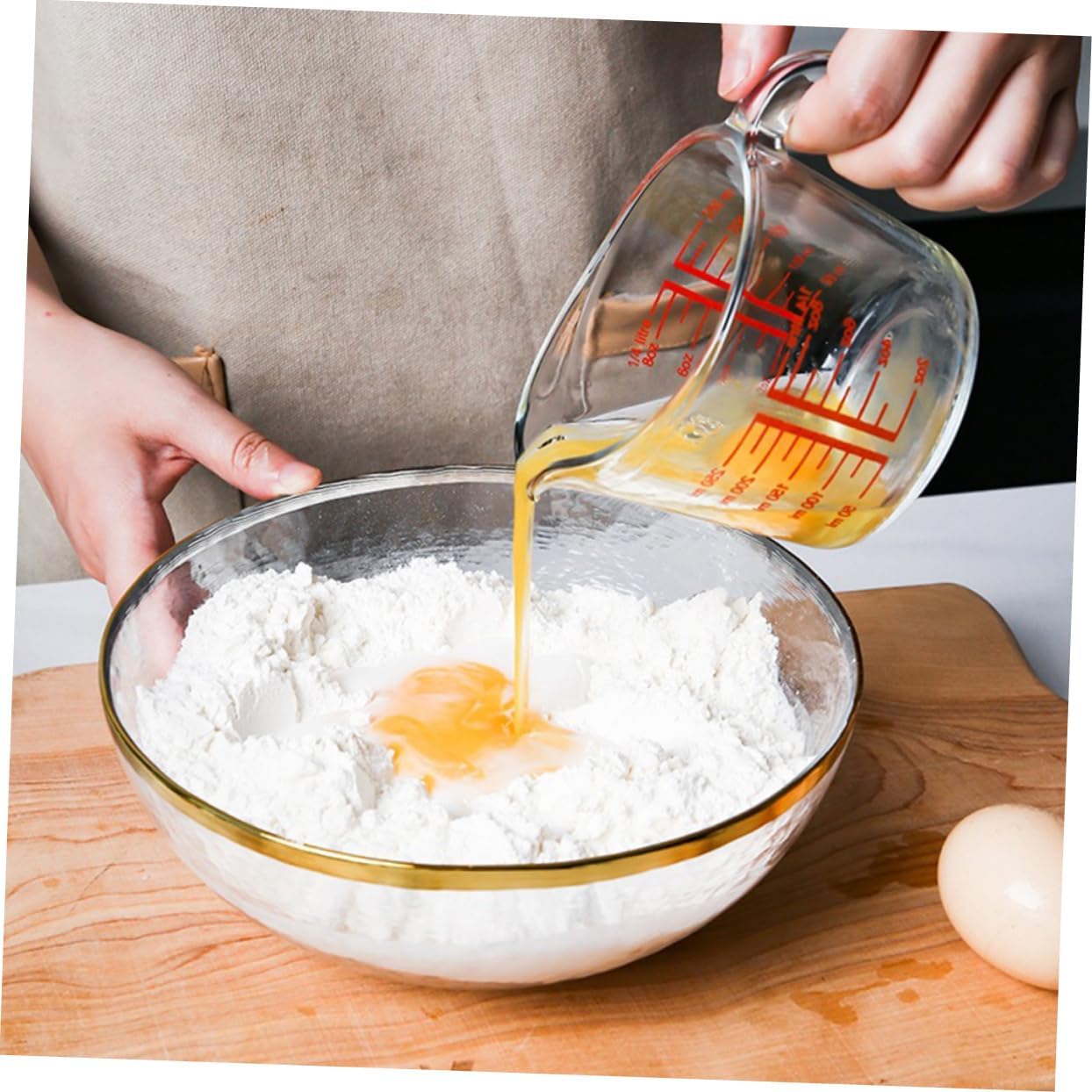 Glass Measuring Cup with Scale Heat-resistant Baking Tool for Accurate Liquid and Solid Measurement Capacity for Cooking and Baking Needs