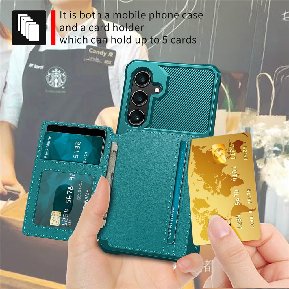 Generic Étui compatible avec iPhone Samsung Galaxy S9 (couleur : noir) Étui à rabat magnétique en cuir rigide en silicone avec fentes pour portefeuille