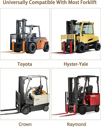 Miniatura 6 de Extensión de horquilla de palet, 6.5 pulgadas de ancho 96 pulgadas de largo 4600 libras máximo extensiones de plataforma de acero resistente para