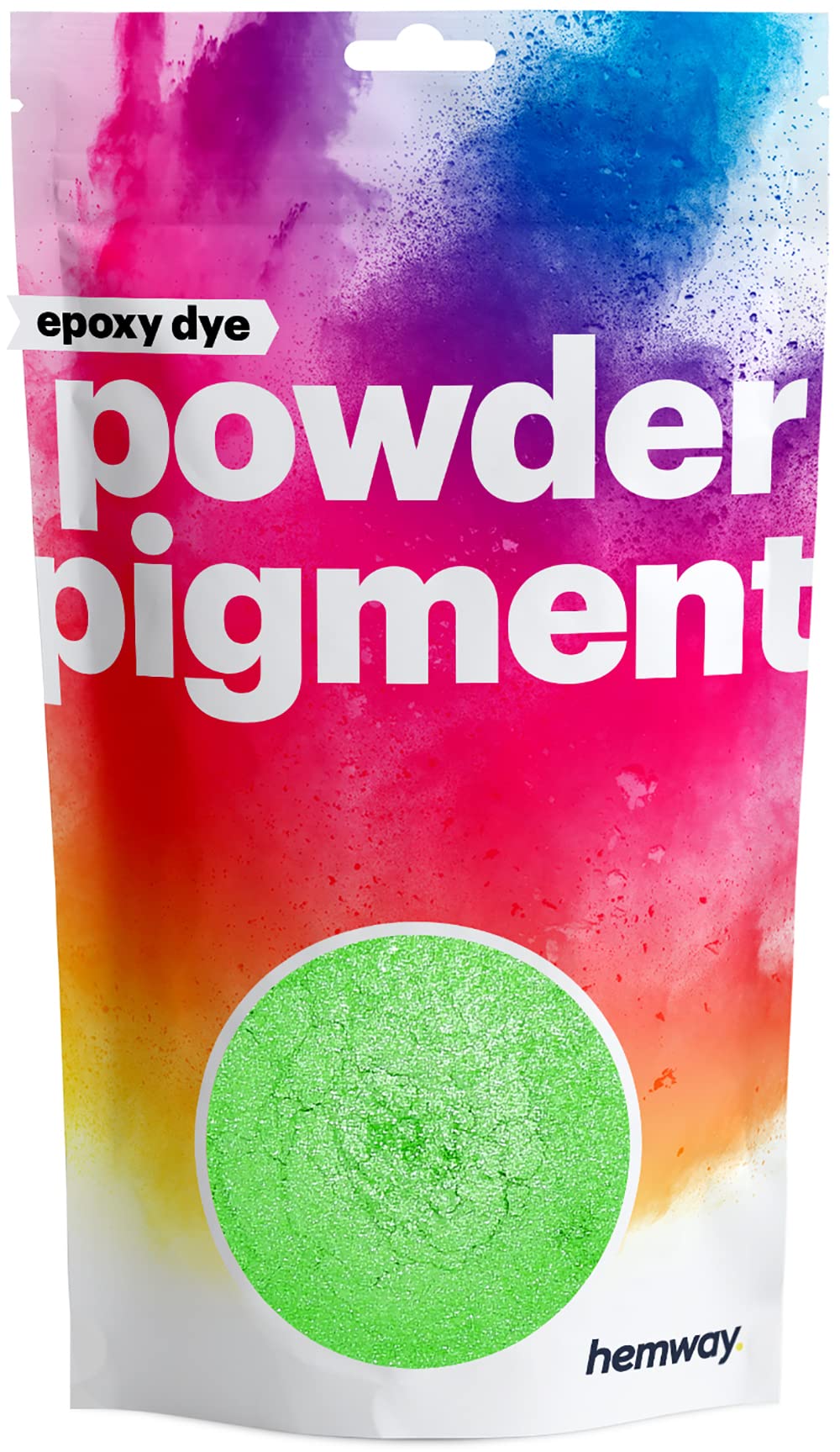 Hemway Epoxy Dye Powder Pigment Metallic Lime Green Powder 50g