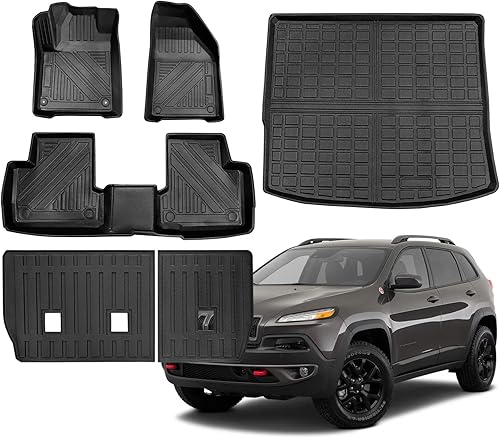 Miniatura 26 de Compatible para Toyota Highlander 2014-2019 Alfombrilla de carga alfombrilla de respaldo 2 en 1 Todo Clima Forro de Carga TPE para Accesorios Toyota