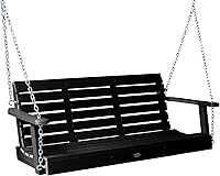 Vista 11 de Highwood Hamaca tipo banco de plaza Weatherly, para pórtico, de 4 pies, Coastal Teak