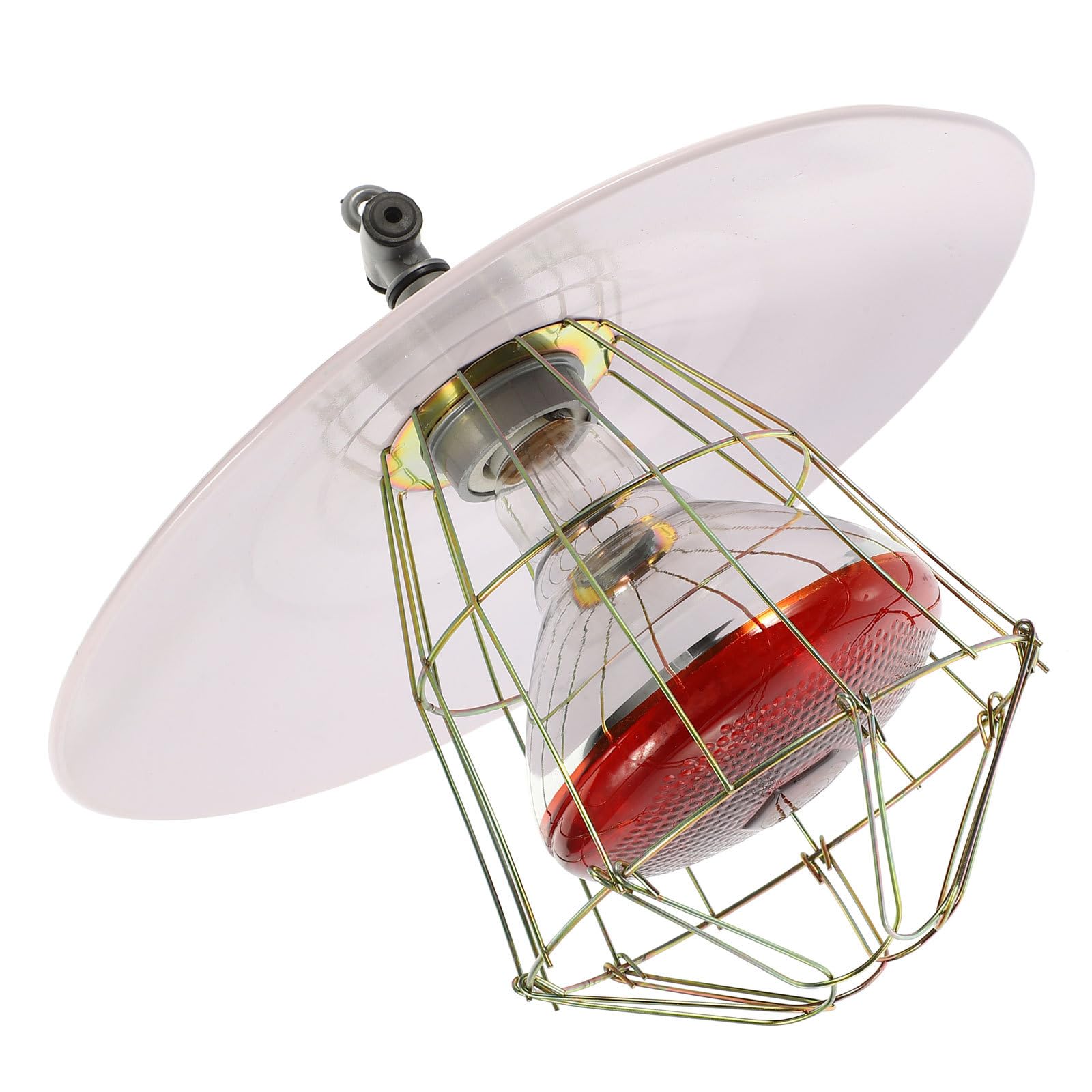 Lampada Riscaldante per Animali Bianco in Metallo Resistente Colore Casuale Non Facile da Deformare per Incubatrice di Bestiame e Gabbie per Animali Domestici