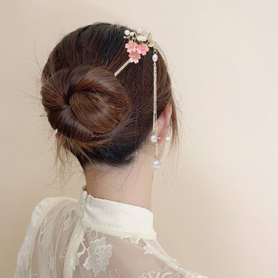 baccarat バカラ　かんざし　ヘアアクセサリー SOUBIEN 簪 かんざし 浴衣 茶色 ライトブラウン べっ甲色 黒 桜