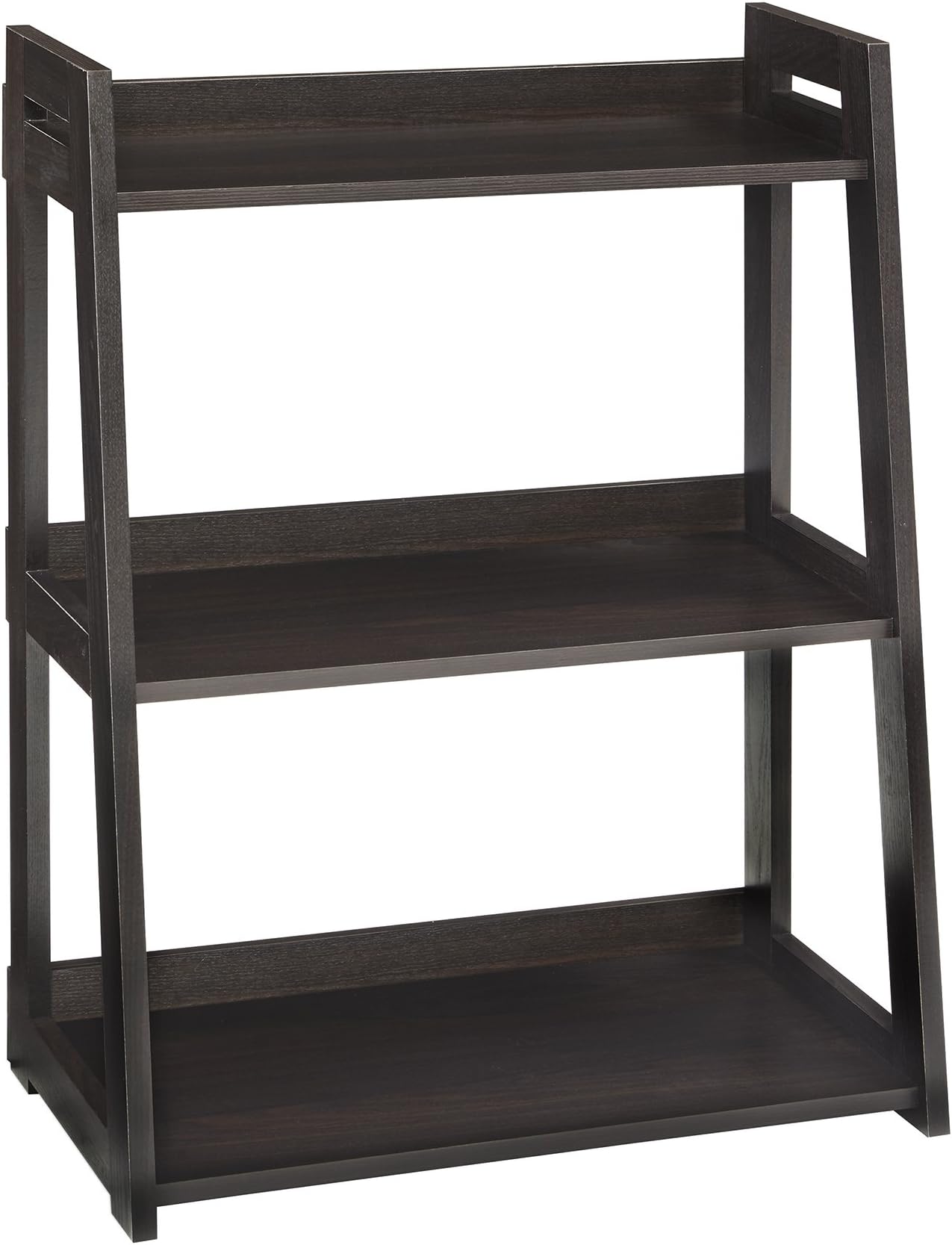 ClosetMaid 3312 No-Tool Assembly Wide 3-Tier Ladder Shelf, Black Walnut