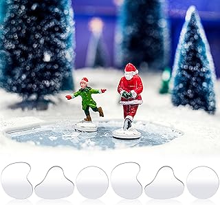 Sieral 6 Pieces Christmas Mirror Lake Landscaping Accessory Miniature 4 ...