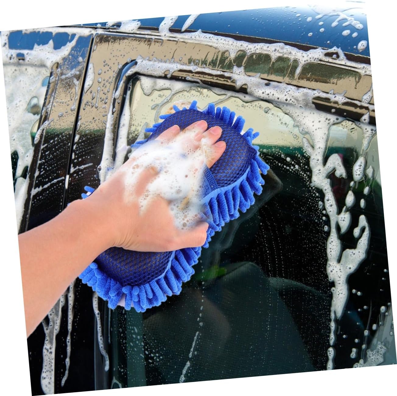 PRETYZOOM 1set Wash Gloves Durable Auto Cleaning Mitts Lightweight Portable Cleaning Tool for Dirt Removal for All Vehicle Types 2pcs