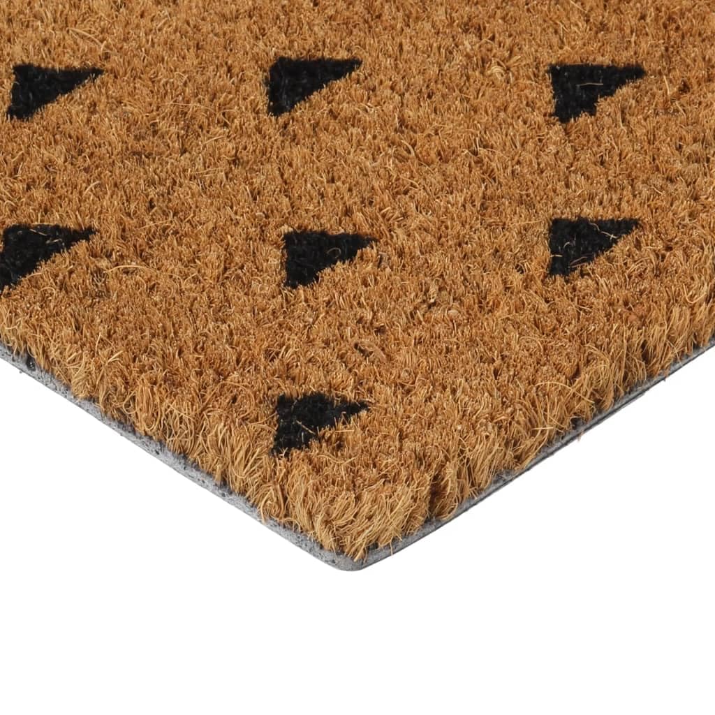 Paillasson naturel en fibre de coco - 40 x 60 cm - Tufté - Avec dessous en PVC antidérapant - Résistant aux intempéries et absorbant - Idéal comme paillasson pour l'entrée, la terrasse, le