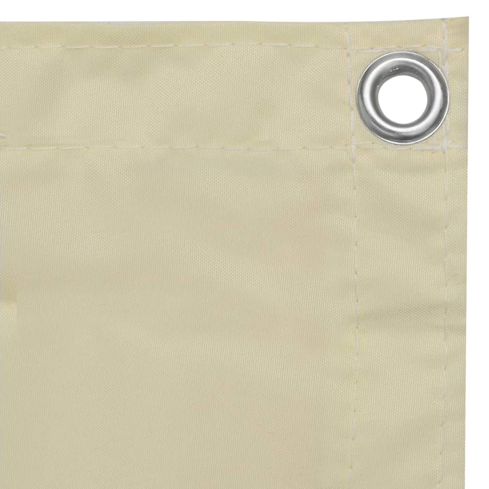 Balcony Privacy Screens,Waterproof And U V Protection,Balcony Screen Cream 90x500 cm Oxford Fabric