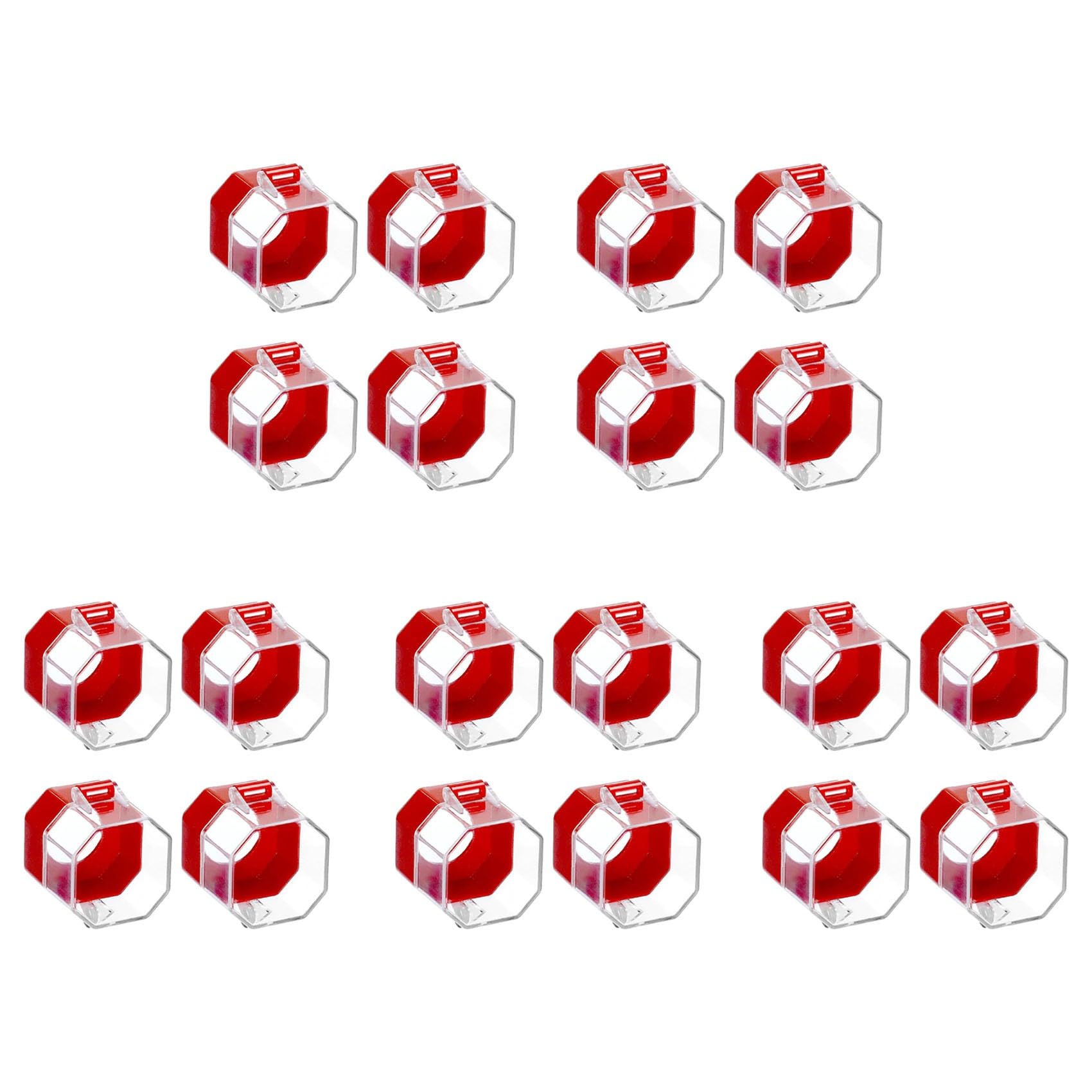 Jnchdghwa Red Emergency Stop Button Cover, 20 Pack Plastic Switch Cover Protector, Toggle Switch Push Button Switch Lockout Cover