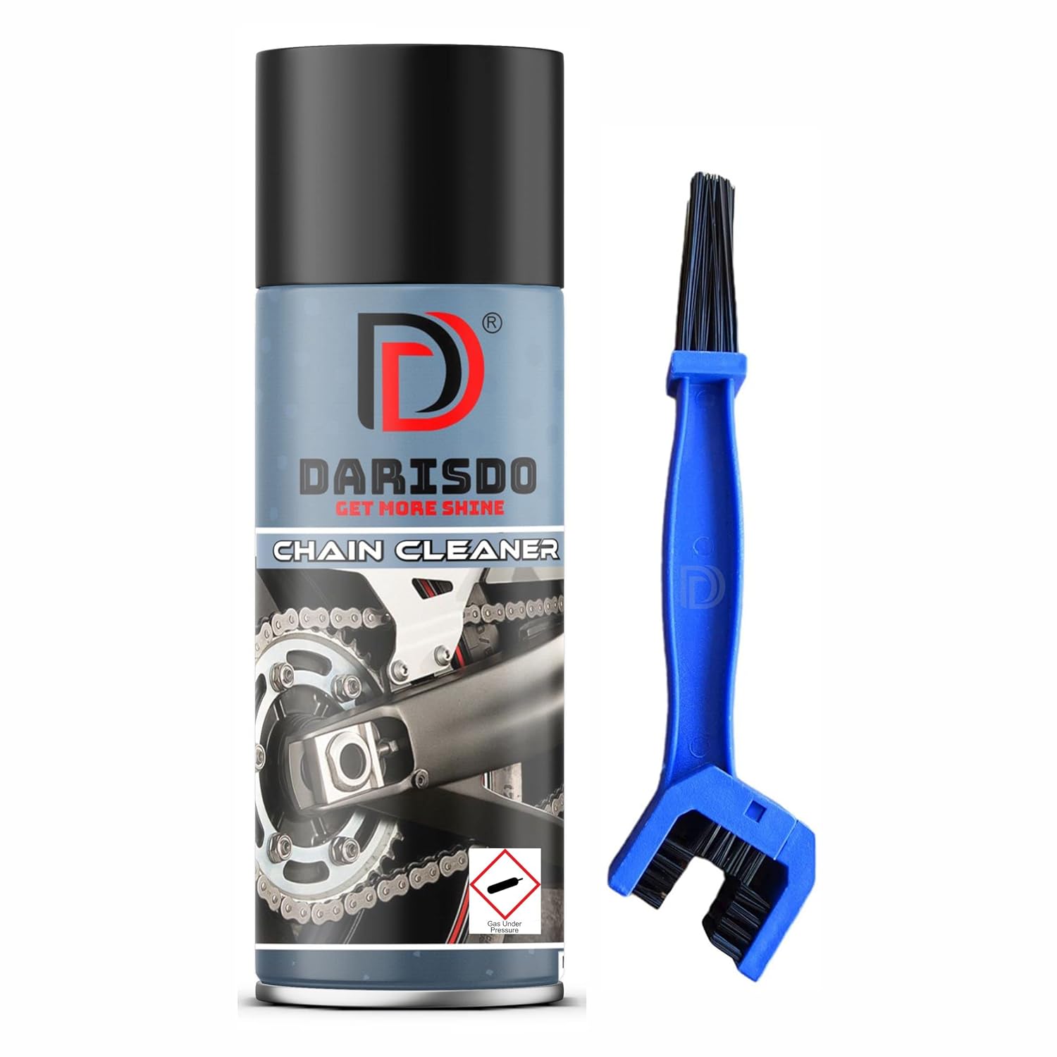 Darisdo Bike Chain Cleaning Spray With Cleaning Brush Bike Degreaser Cleans Grease, Oils, Dirt