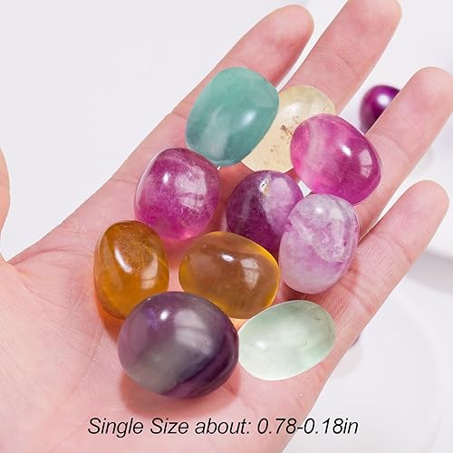 Miniatura 2 de Apengshi Piedra de cristal de fluorita de color natural, 0.22 libras, cristal curativo pulido, equilibrio de chakras, reiki, terapia de meditación,