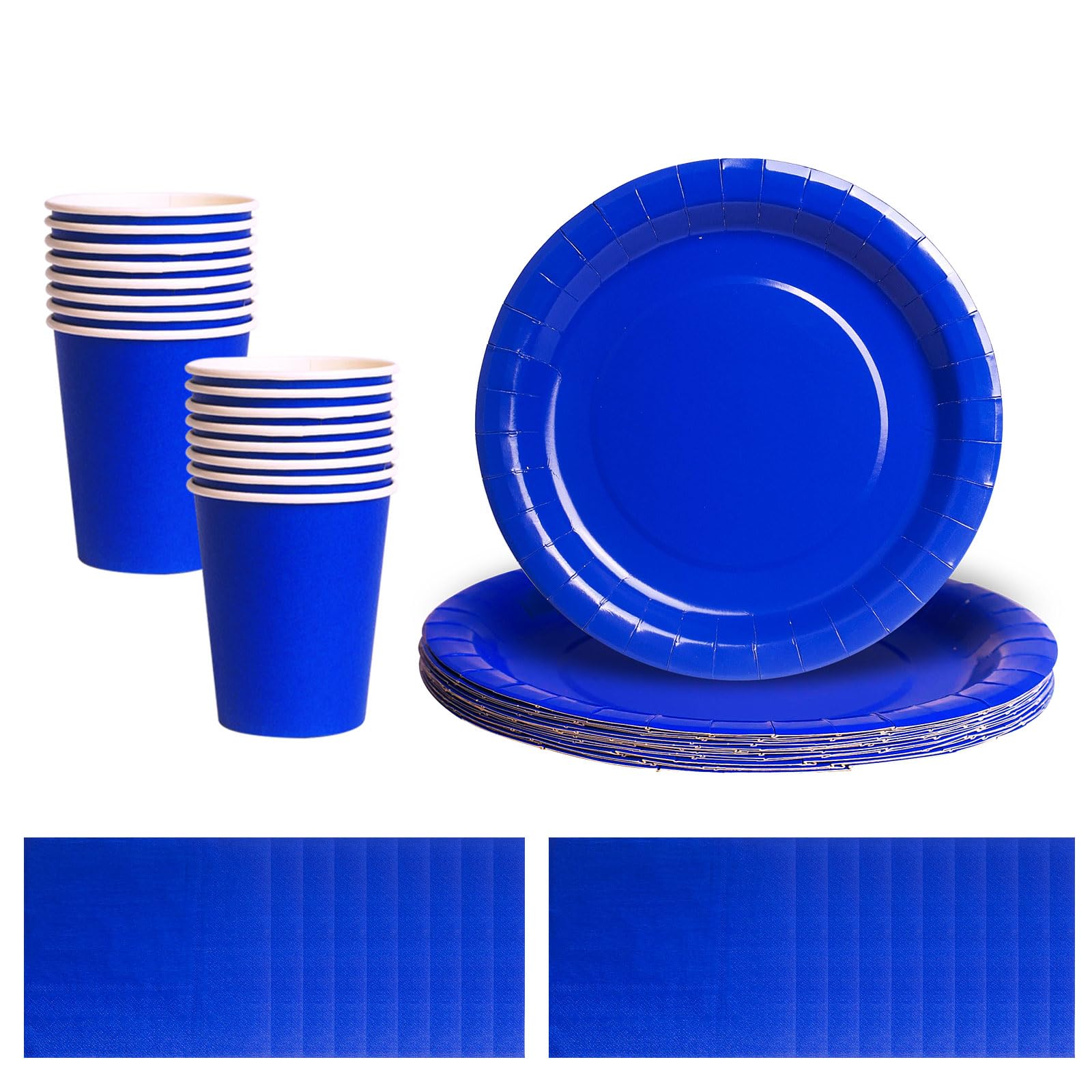 Tovaglioli Di Carta Blu 2 Veli - Confezione Da 300 Pezzi - 30,5 X 43 Cm - Eleganti E Assorbenti Per Feste E Matrimoni - 3