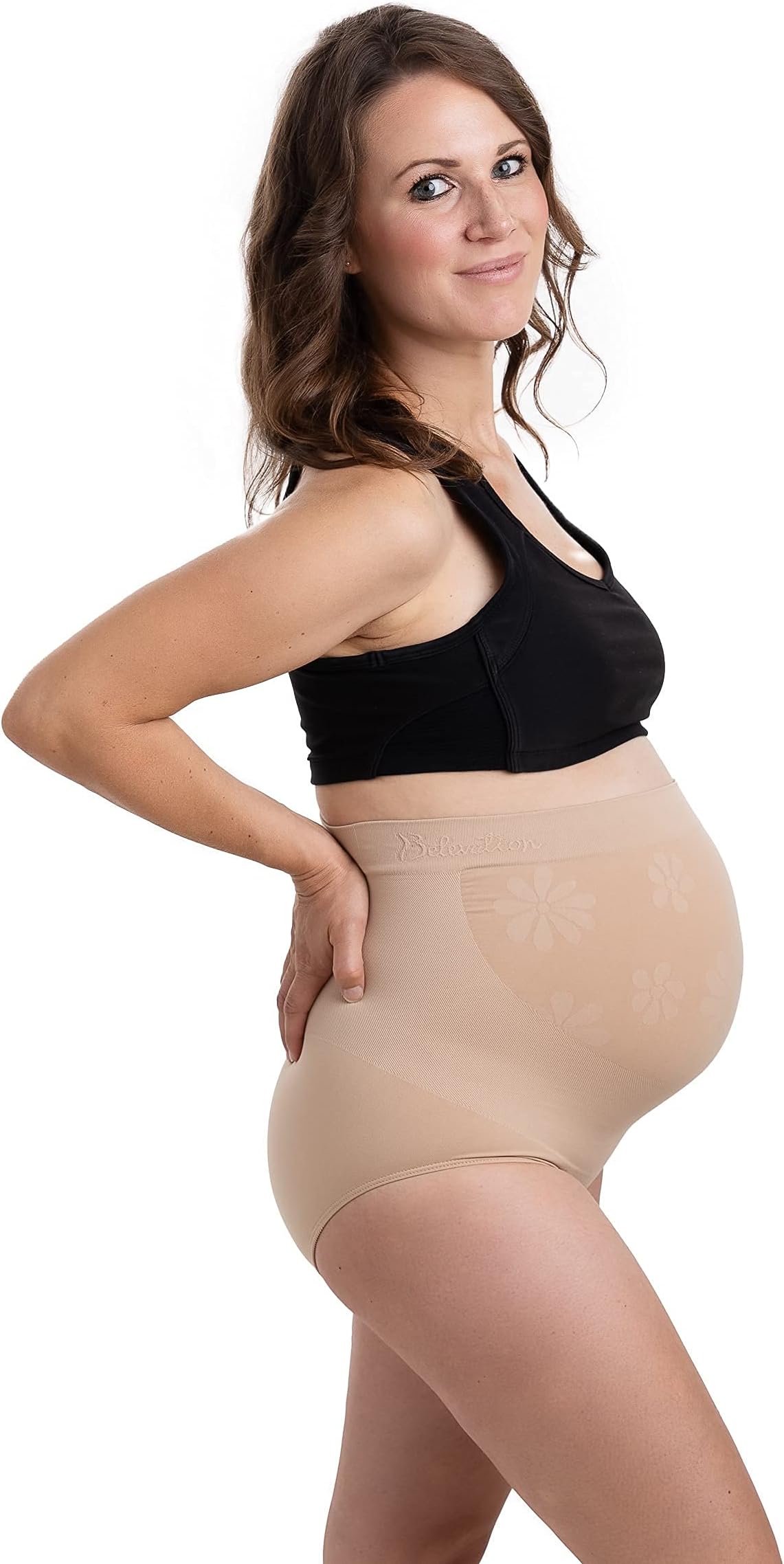 Belevation Maternity Underwear, High-Waisted Pregnancy Underwear Made in USA - Belly Support Maternity Briefs