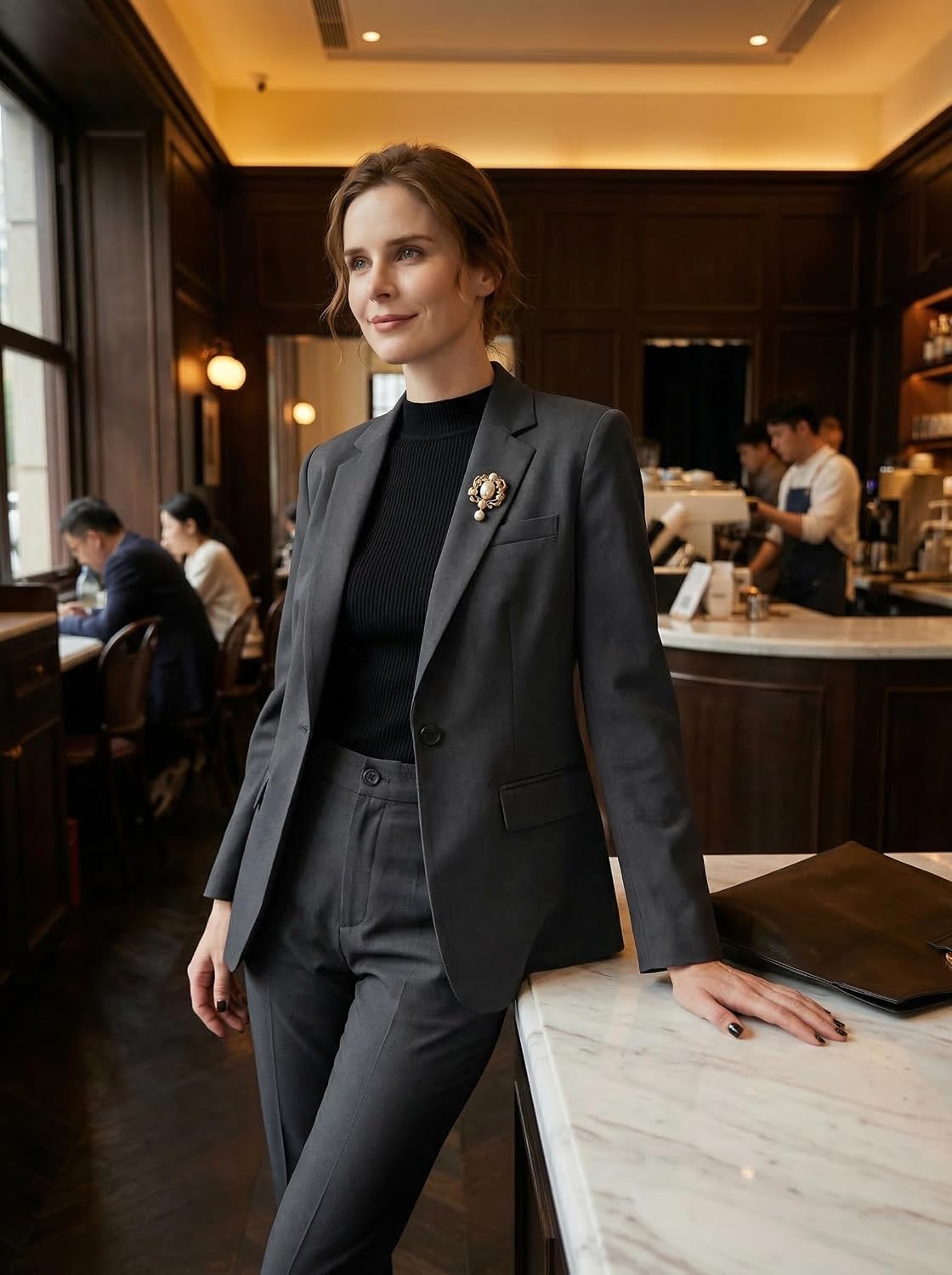 Women's Suits for Work Professional, Dressy Pant Suits for Women 2 Piece Outfits, Business Suit Set for Work