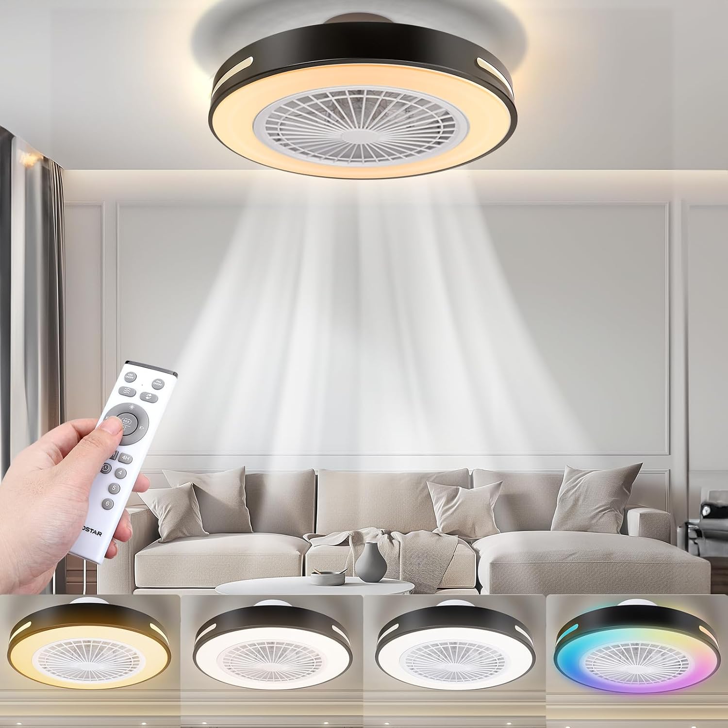 Banaone Lampada da Terra LED, 140cm Piantana Lampada RGB Dimmerabile con Telecomando e Bluetooth APP, 16 Milioni Colori, DIY Modalità, Lampada LED da Terra per Sala Giochi, Soggiorno, Camera da letto