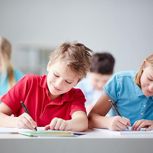 Miniatura 7 de ParKoo Bolígrafos de gel retráctiles borrables con punta fina de 0.028in, desaparece el error, 12 bolígrafos de tinta negra para planificadores de