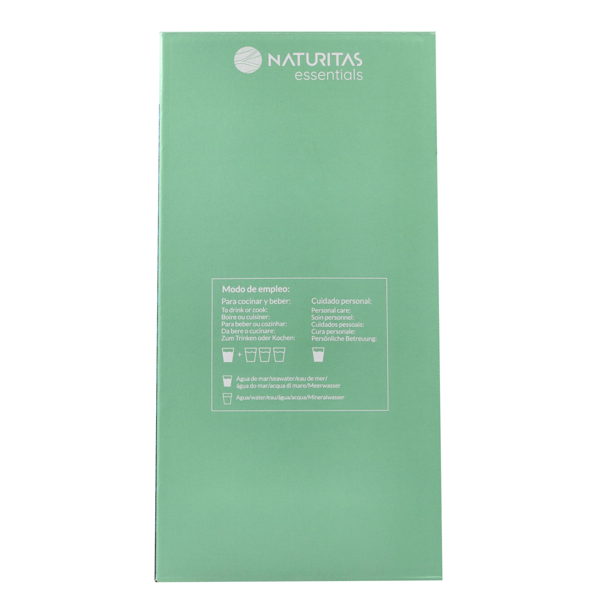 Agua marina | 5 L Bag in Box | Naturitas Essentials | 100% Pura, Microfiltrada en Frío, Ideal para Beber, Cocinar y Preparar Agua Isotónica