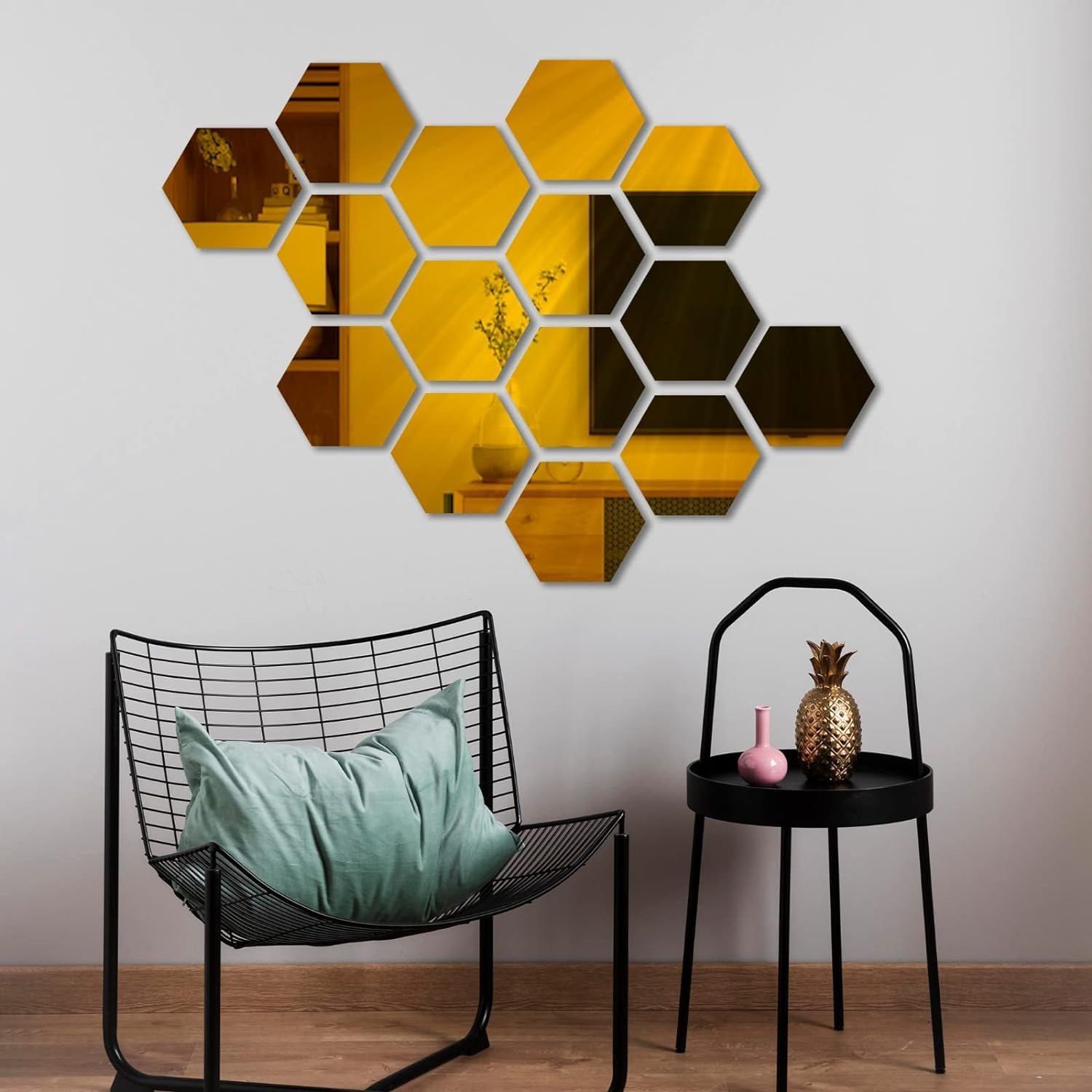 See full amazon price history chart for NOHUNT 15 Piece Big Hexagon Mirror for Wall Stickers Large Size (5X5 Inch) Acrylic Mirror Wall Decor Sticker for Bathroom Mirror | Bedroom | Living Room | Decoration Items (Gold) NOHUNT 15 Piece Big Hexagon Mirror for Wall Stickers Large Size (5X5 Inch) Acrylic Mirror Wall Decor Sticker for Bathroom Mirror | Bedroom | Living Room | Decoration Items (Gold) (B0DB2CWJRS) Amazon Price History, Amazon Price Tracker