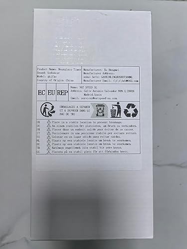 Miniatura 8 de Temporizador de reloj de arena para 60 minutos, temporizador de cristal de arena para cocina, sala de estar, oficina, escritorio, dormitorio,