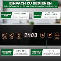 Kwasyo rozsdamentes acélból készült szárítógép 12 szinttel, 1000W, forgó funkcióval 4