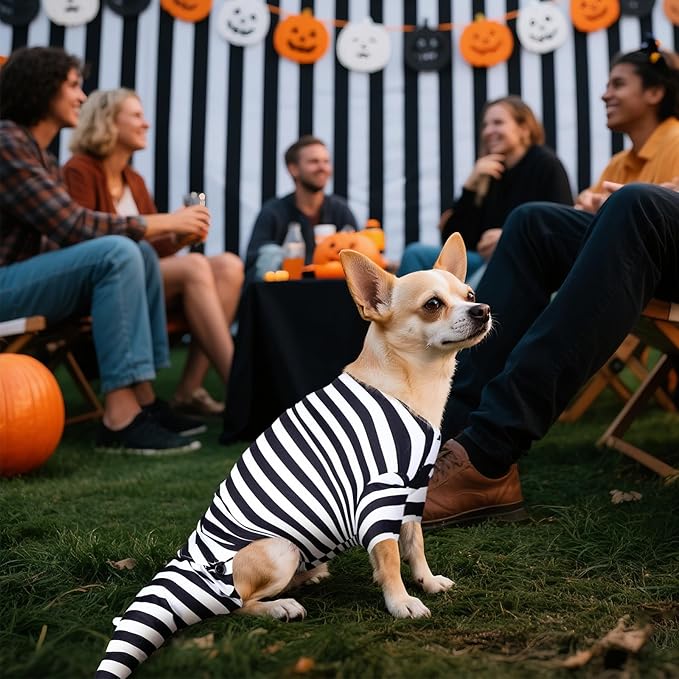 Disfraz de Perro Sandworm Halloween Negro y Blanco miniatura 5