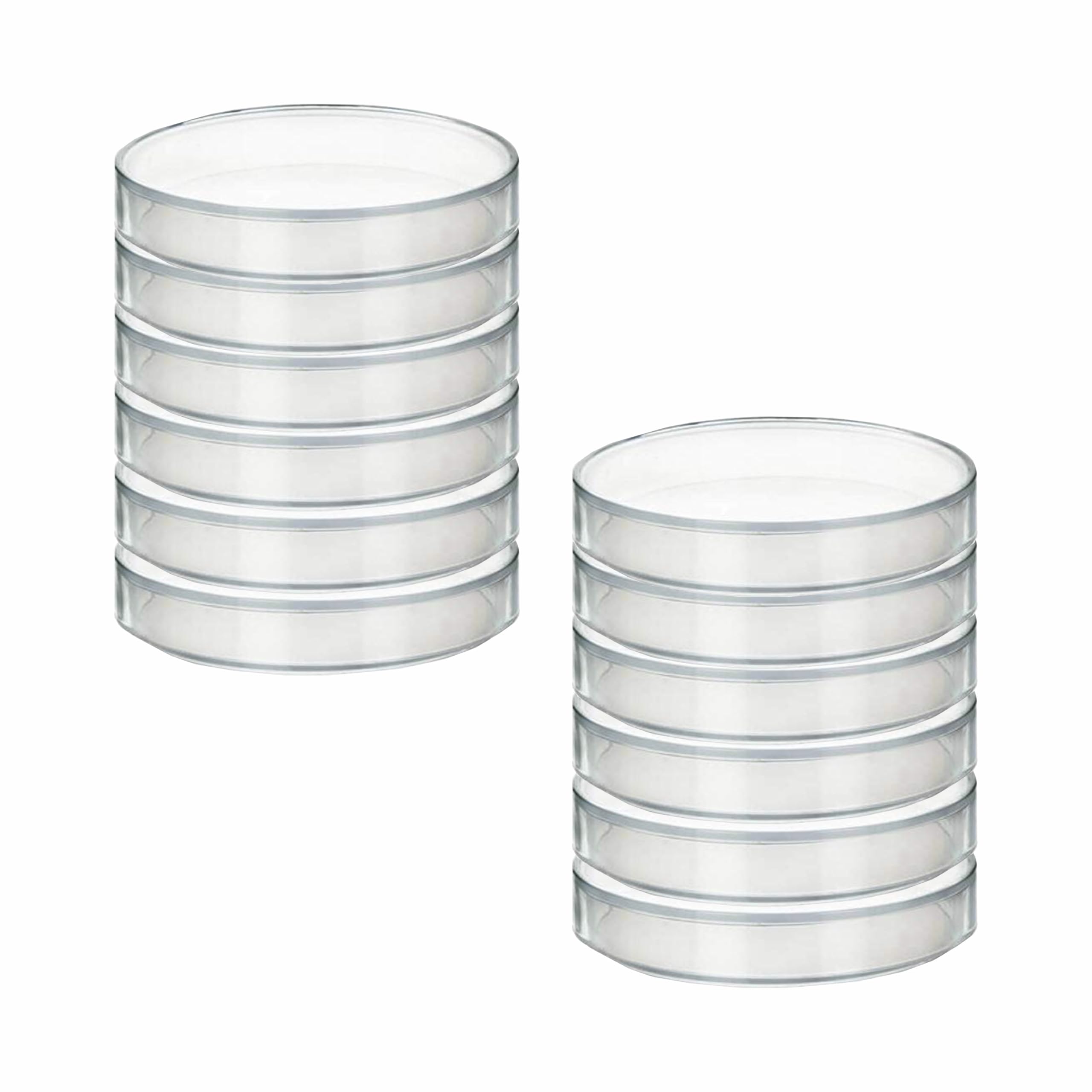 VVS Polypropylene 12Pcs Perti Dish 75mm with Lid Sterile Bacterial Culture Dish Laboratory Plant Cell Tissue Culture Petri Dish Educational For Lab Laboratory