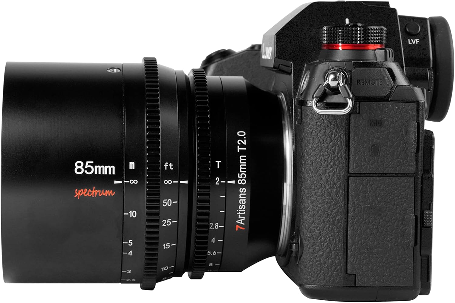 7artisans 85mm T2.0 Large Aperture Full Frame Cine Lens L-Mount, Manual Focus Low Distortion Cinema Lens Mirrorless Cameras Compatible for Sigma FP, Panasonic S1 S1H S5, Leica SL SL2, Black