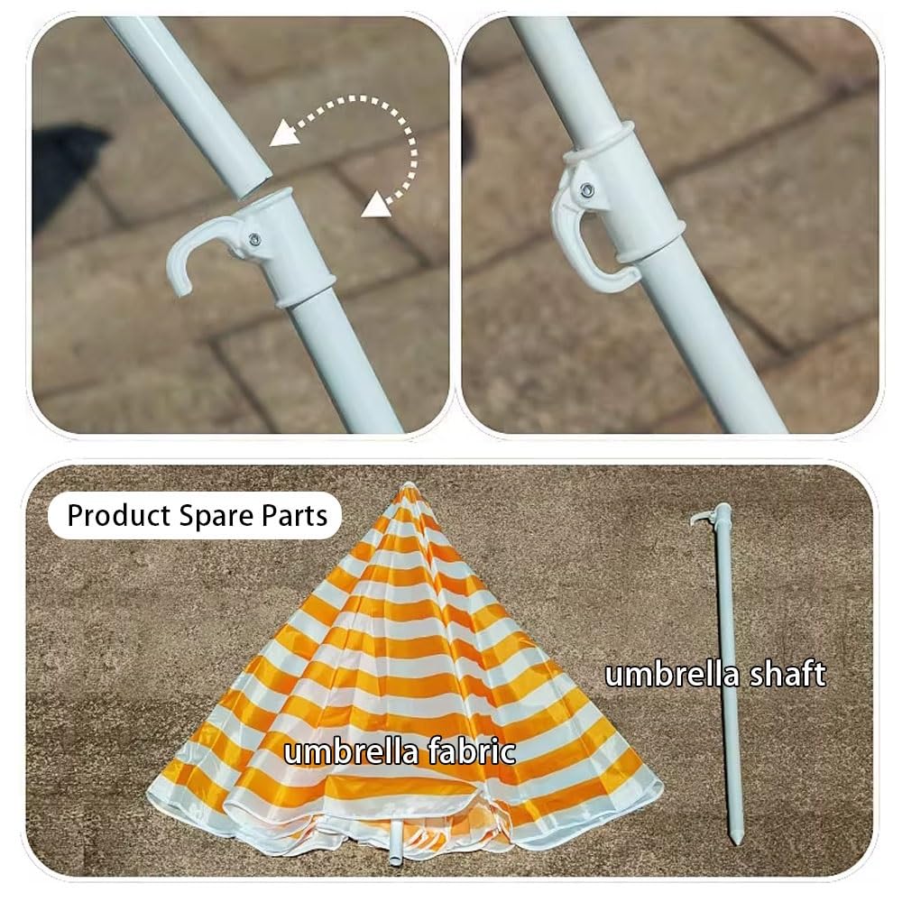 Duży Parasol Ogrodowy, 8,2 Stopy, Z Baldachimem W Paski, Przenośny Parasol Plażowy Z 8 Żebrami Do Ogrodu I Na Taras – Dostępne Uniwersalne Opcje 6,5 Stopy, 7,2 Stopy,Green-2.5m/8.2ft