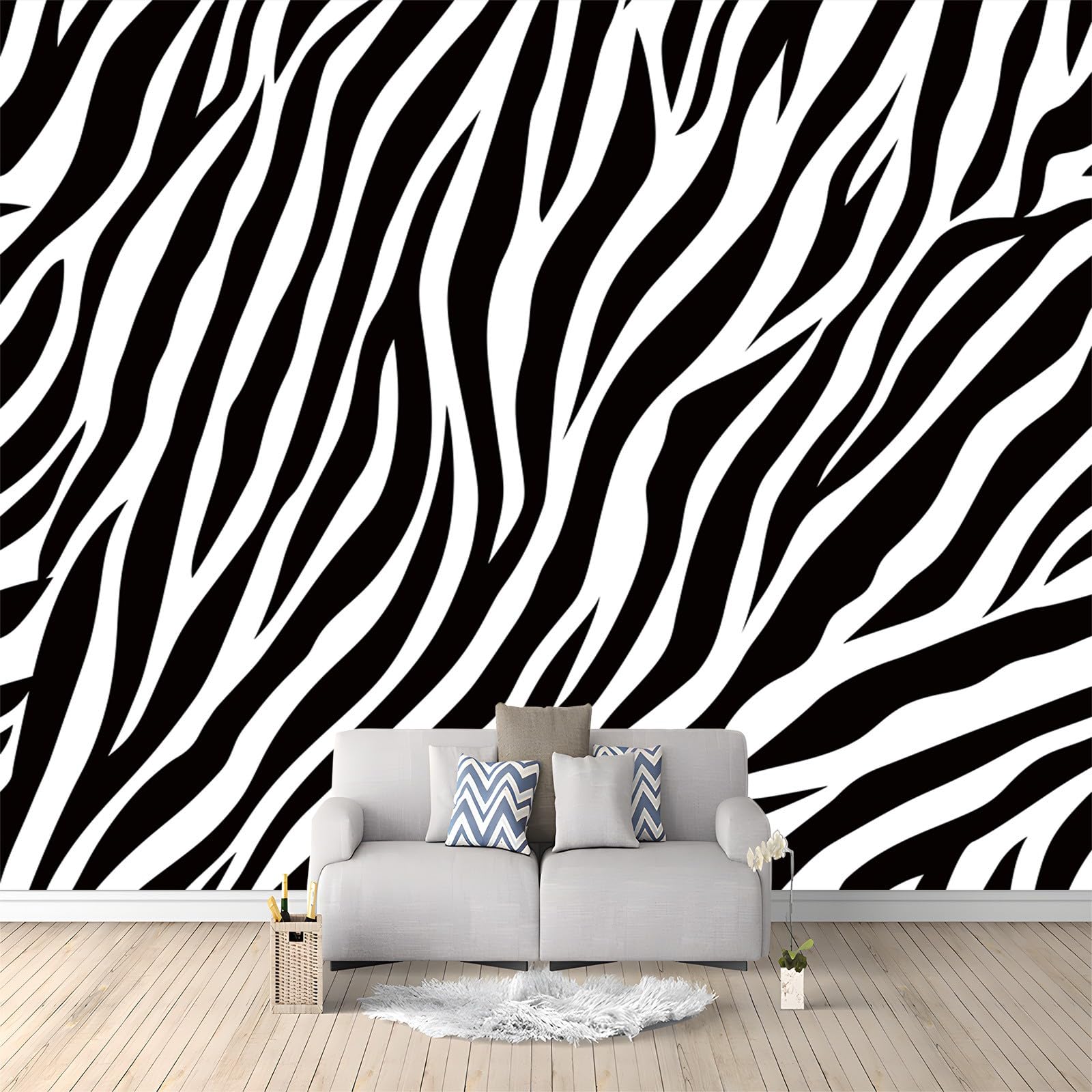 Papier peint panoramique zèbre pour créer une ambiance moderne en chambre d'enfant