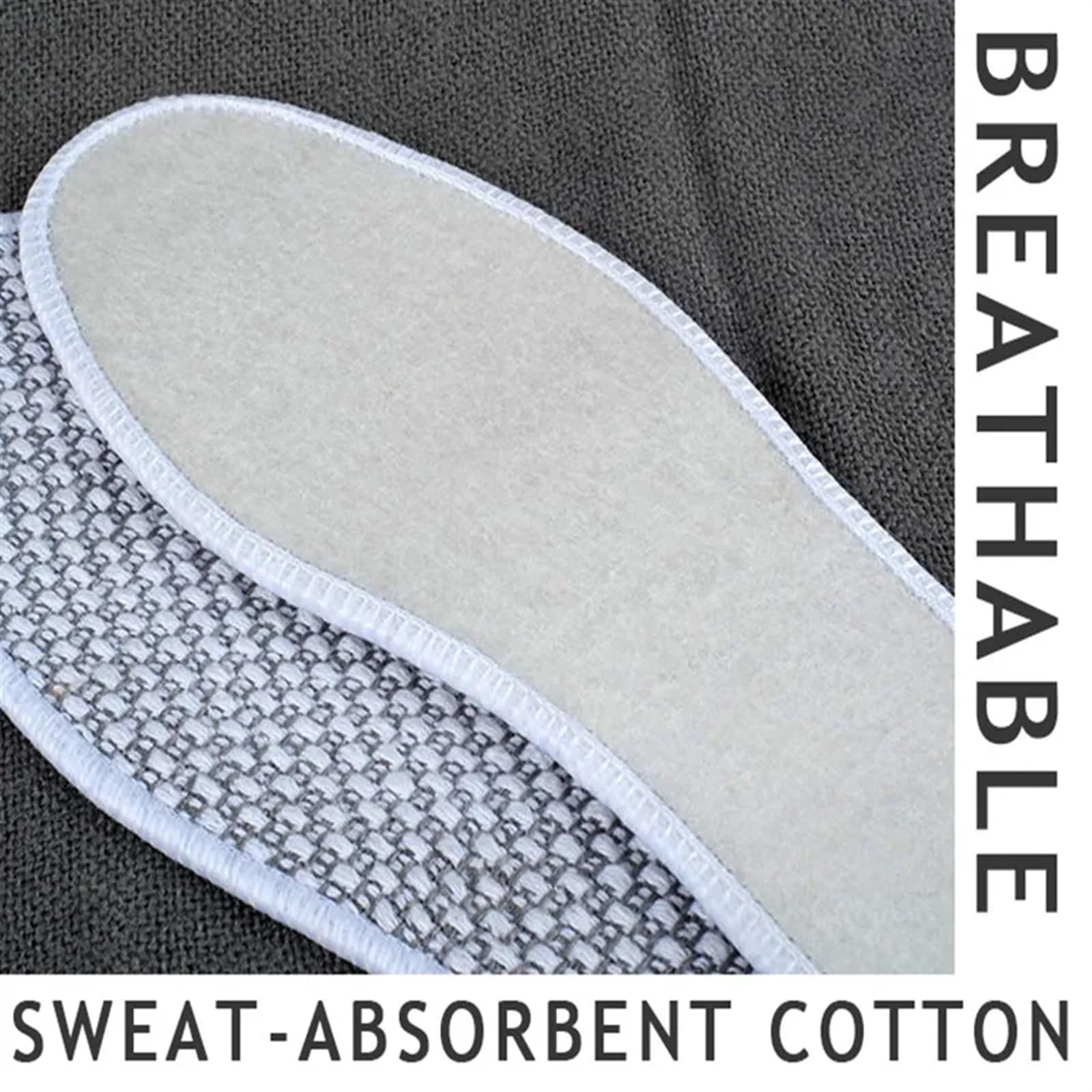 Solette In Cotone 3 paia di solette in lino cotone piedi suola inferiore morbida e traspirante uomo donna inserto for scarpe comodo cuscinetto ispessente for l'assorbimento del sudore(EU(40)-25 CM)