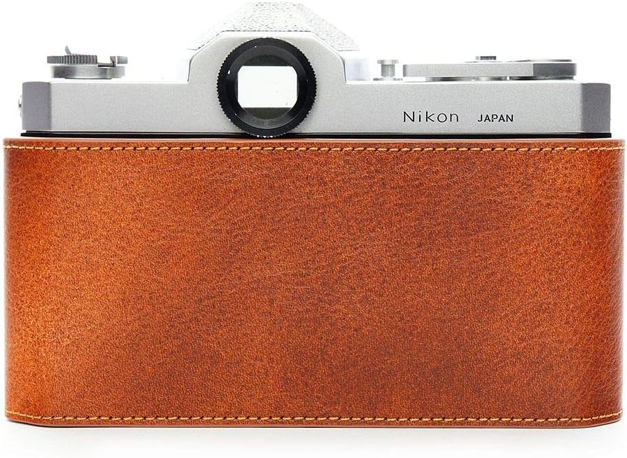 TP Original Handmade Genuine Real Leather Half Camera Case Bag Cover for Nikomat FTN FT FT2 FT3 FS Rufous color