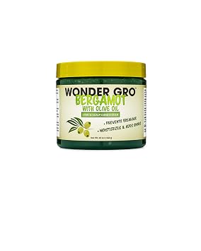Bergamot with Olive Oil Hair Grease Styling Conditioner, 12 fl oz - Prevents Breakage - Moisturizes & Adds Shine by Wonder Gro