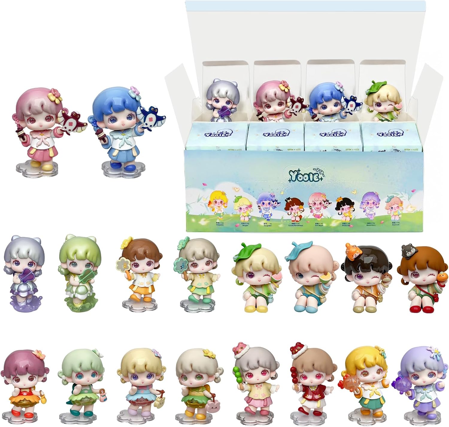 Seasonal Themed Blind Box Figures 8 Pack (Set of 8 No Repeat),Cute Mystery Box, Random Action Figures, Cute Figure Collectible Toys for Desk Room Decor Holiday Birthday Party Gifts