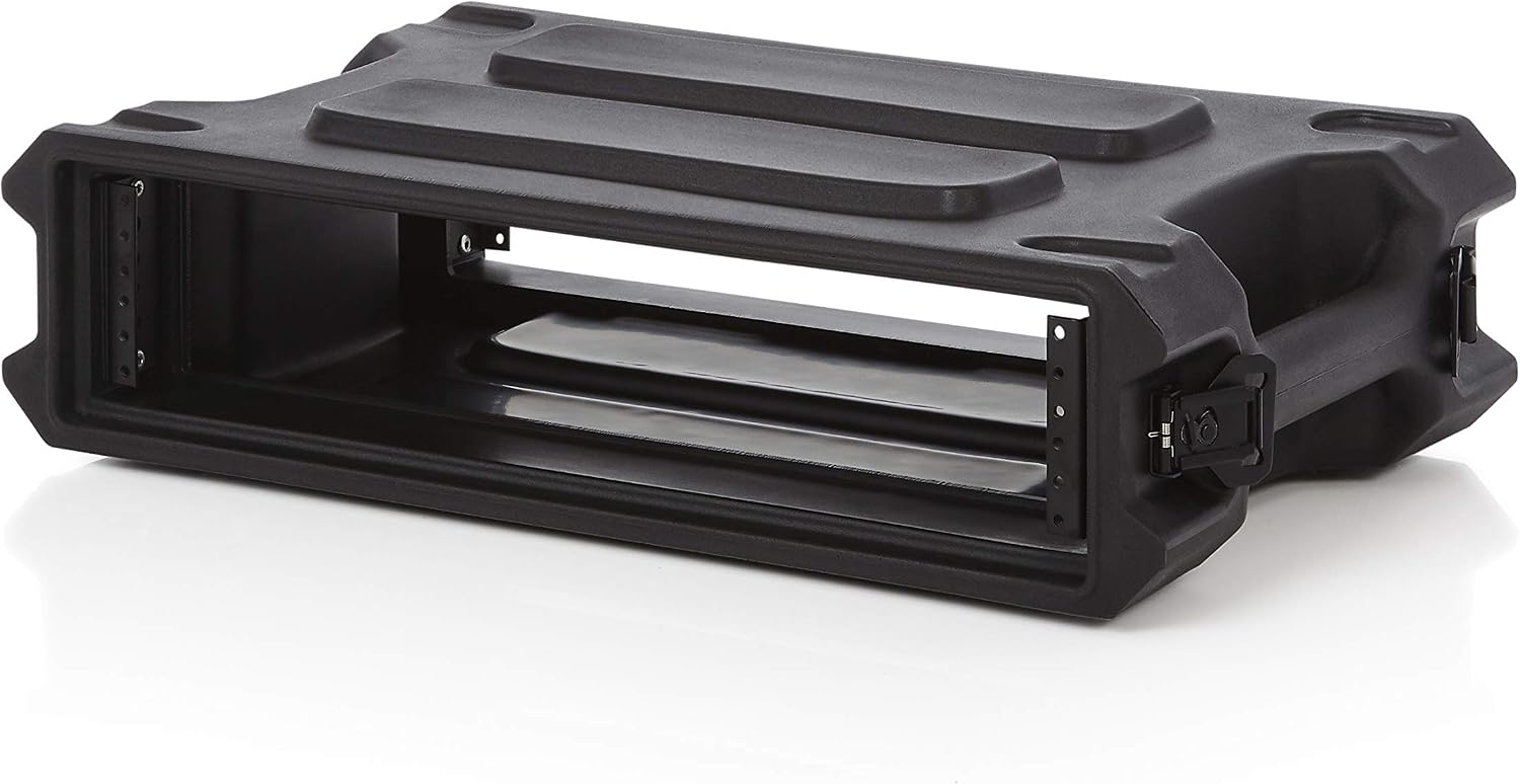 Gator Cases Pro Series Rotationally Molded 2U Rack Case with Shallow 13" Depth; Made in USA (G-PRO-2U-13)