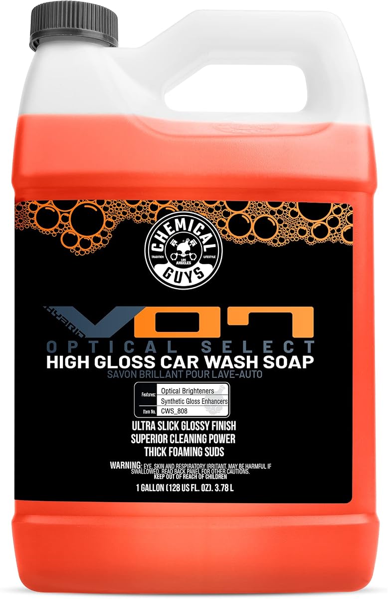 Chemical Guys, Hybrid Foaming High Gloss Car Wash Soap, Orange, 1 Gallon