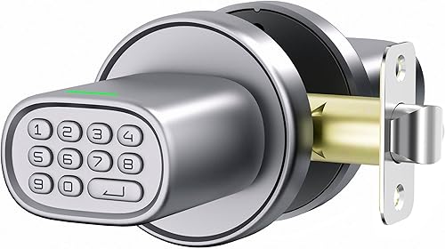 Miniatura 11 de Cerradura de puerta de entrada sin llave, cerradura de puerta de huellas dactilares con teclado pomo de puerta biométrico, bloqueo automático para