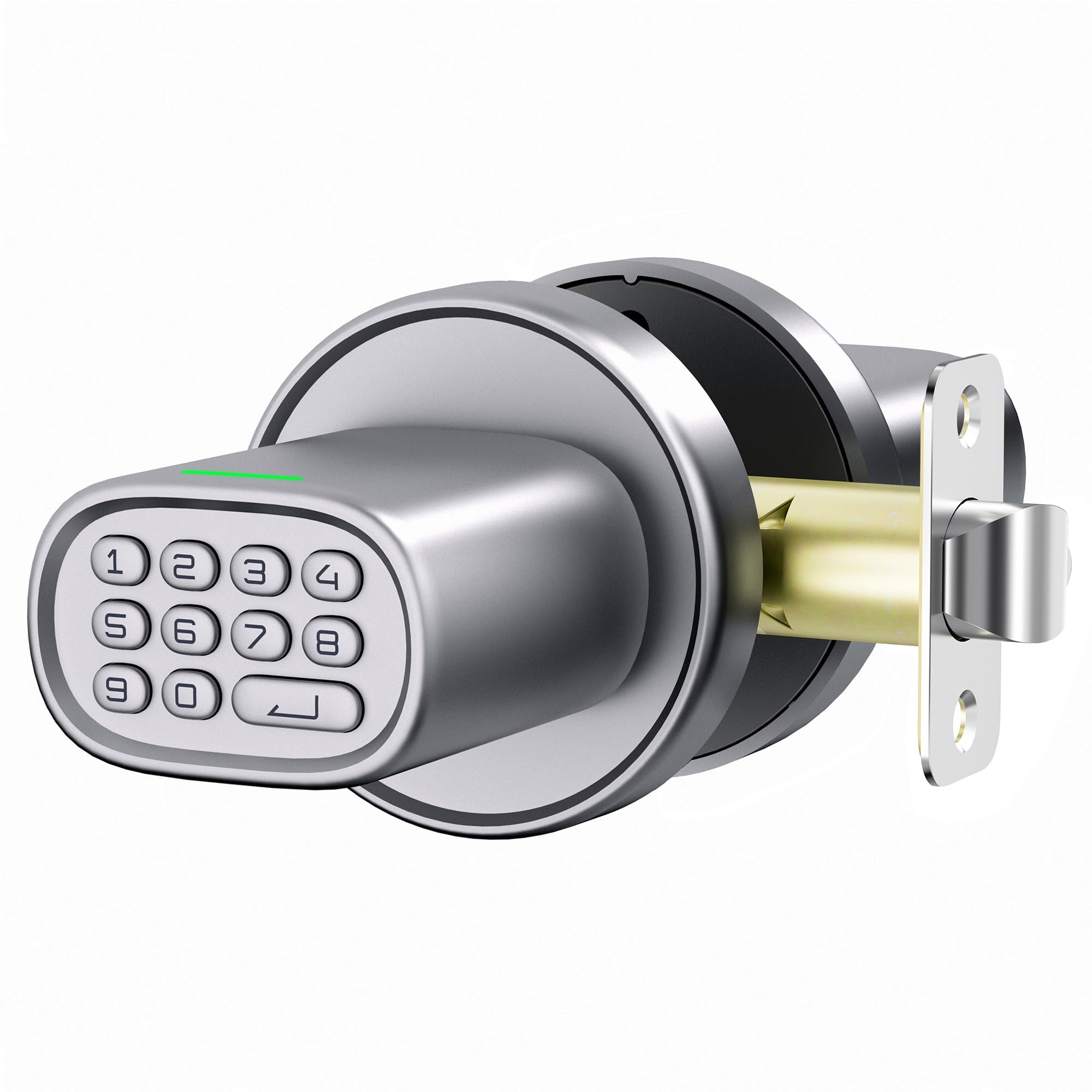 Bouton de serrure de porte avec clavier ThorBolt pour entrée sans clé de 5,3 cm