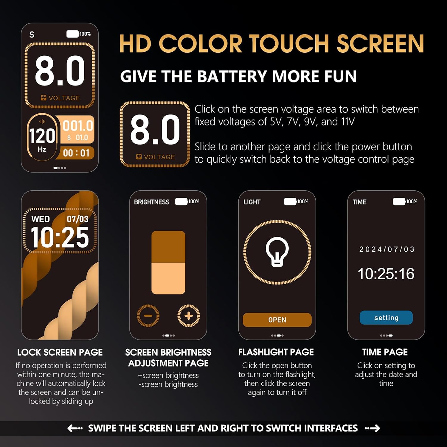 Ambition Soldier 270 Wireless Tattoo Machine, 270 g.cm Torque Brushless Motor Cordless Tattoo Gun, Rotary Tattoo Cartridge Pen with Dual 2400mAh Touchscreen Battery Supply for Artists