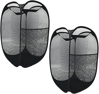 折り畳み式 ランドリーバスケット 洗濯かご 2個セット 大容量 自立式 メッシュ素材 軽量 衣類 おもちゃ