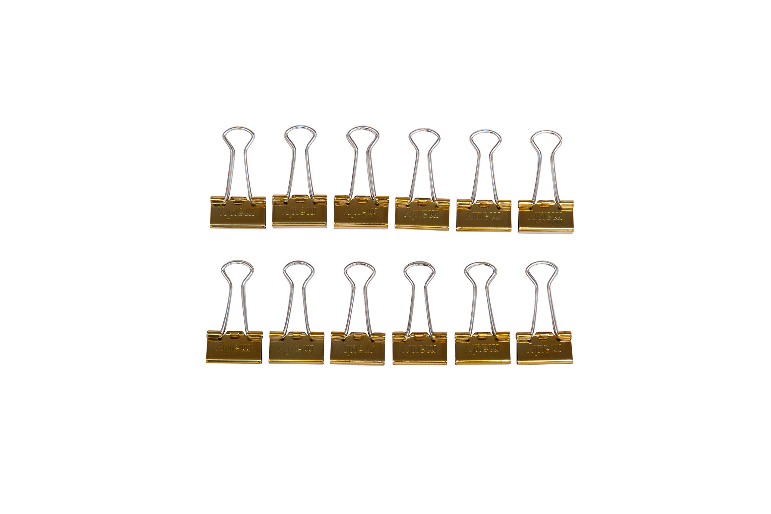 Maul Original Mauly Klemmer 19 mm, foldback clamp, clamping width 7 mm, 2141992 carton 12 pieces, gold