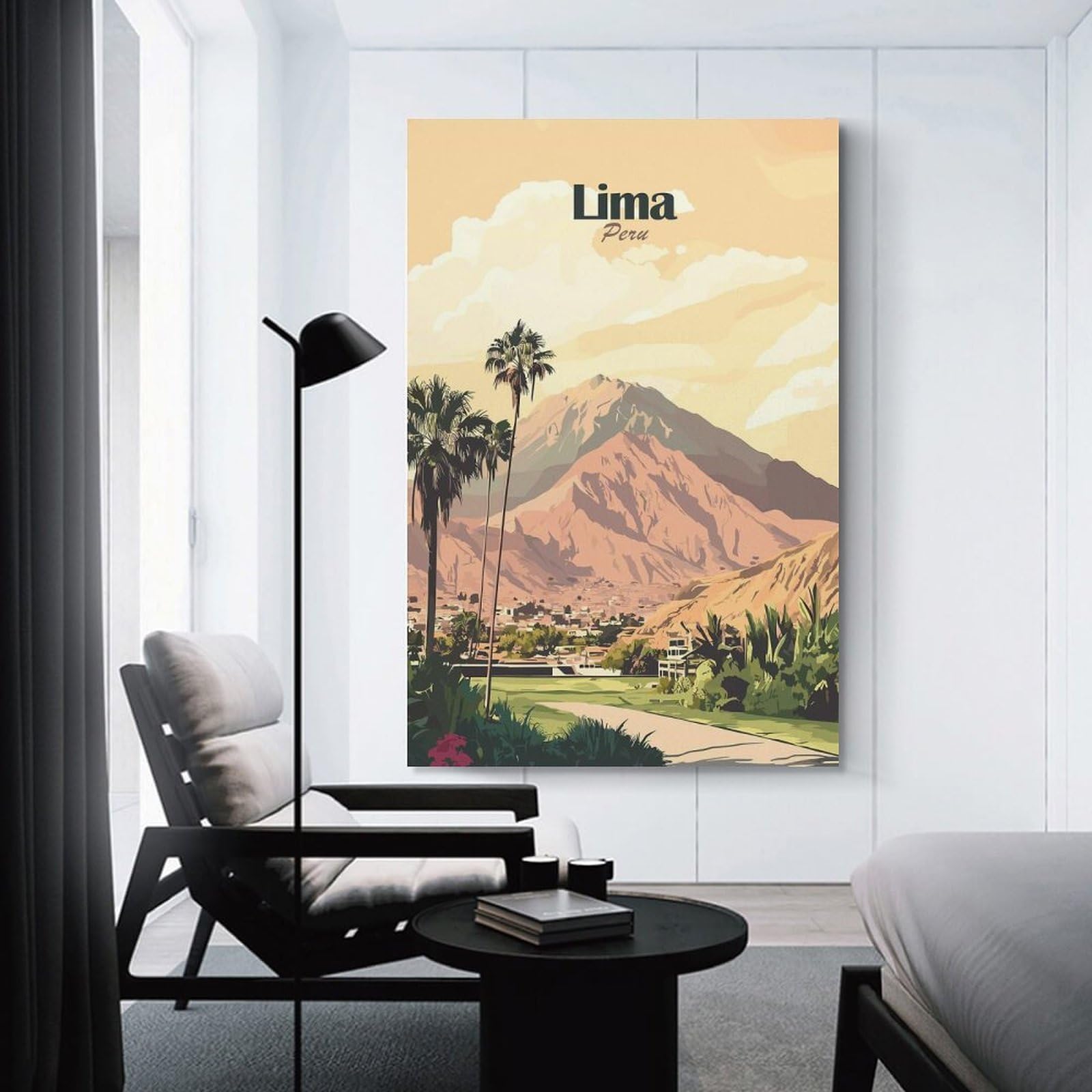 Junmoney Lima Peru Travel (2) Canvas Wall Art 12x18inch(30x45cm), for Wall Displays, Bedrooms Or Room Updates, Ideal for Building A Coordinated Art Wall