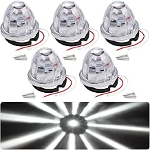 TMH 5 Packs Watermelon White Lights for Semi Truck, LED Watermelon Side Marker Light, Underbody 12-24V for Truck Trailer Heavy-Duty Trucks, and Multi-Purpose Vehicles.