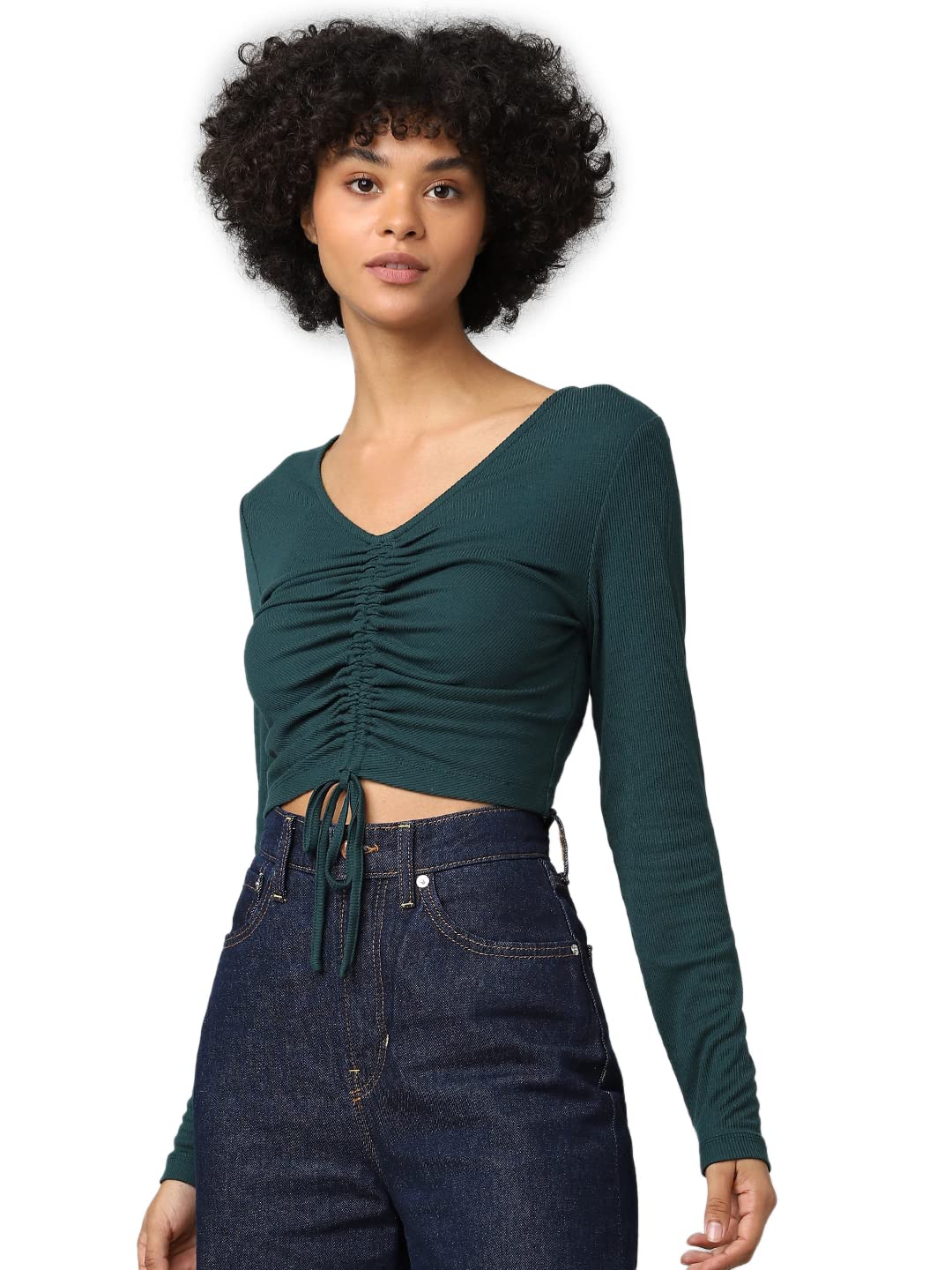 only Women's Polyester Blend Slim Fit Top-picture-45