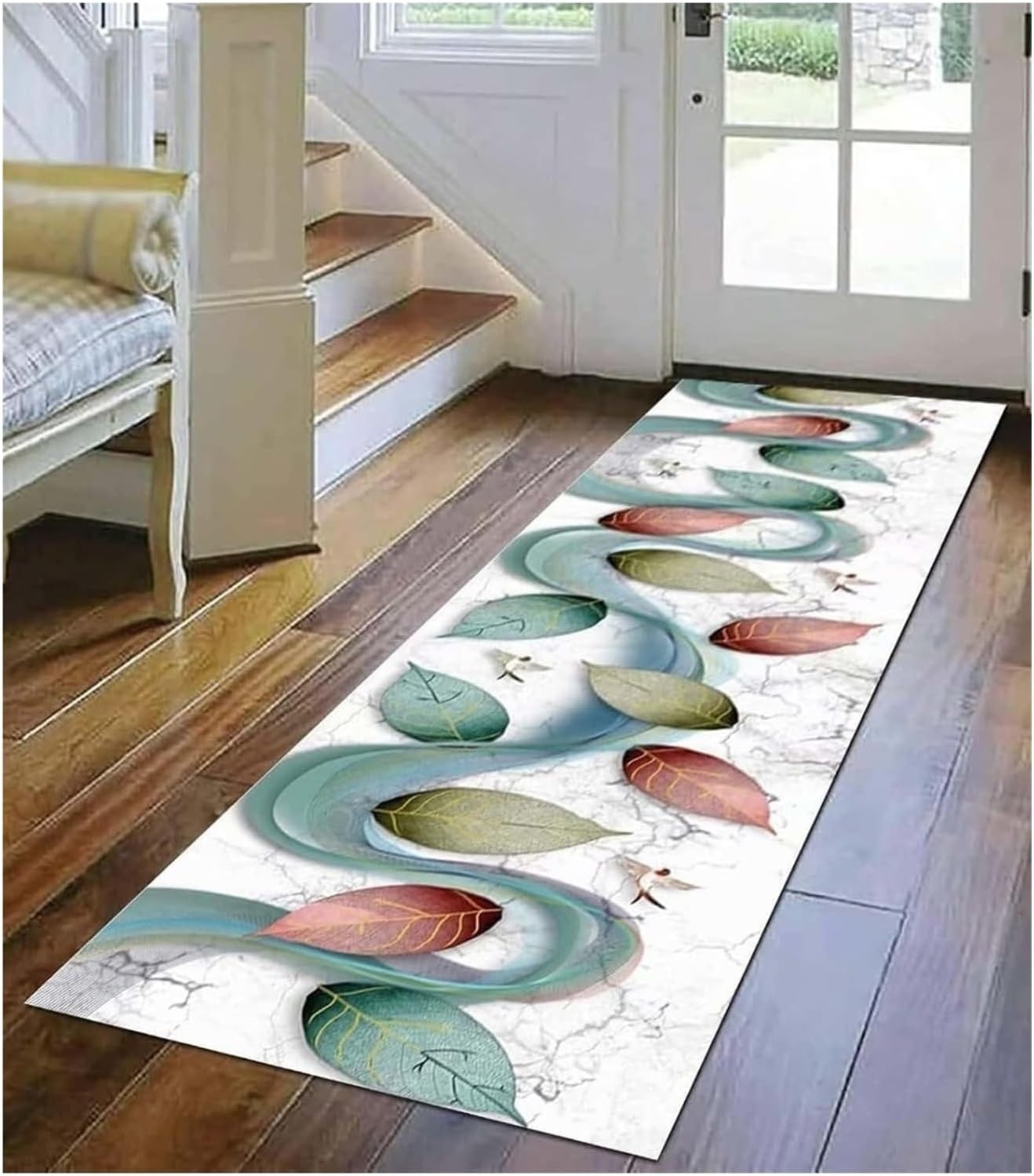 Entryway Runner Rug Classic Washable Hallway Carpet 70/80/90/100/120/140cm Width Balconies Polyester Soft Floor Mat Runners for Home Deocor(80x300cm)