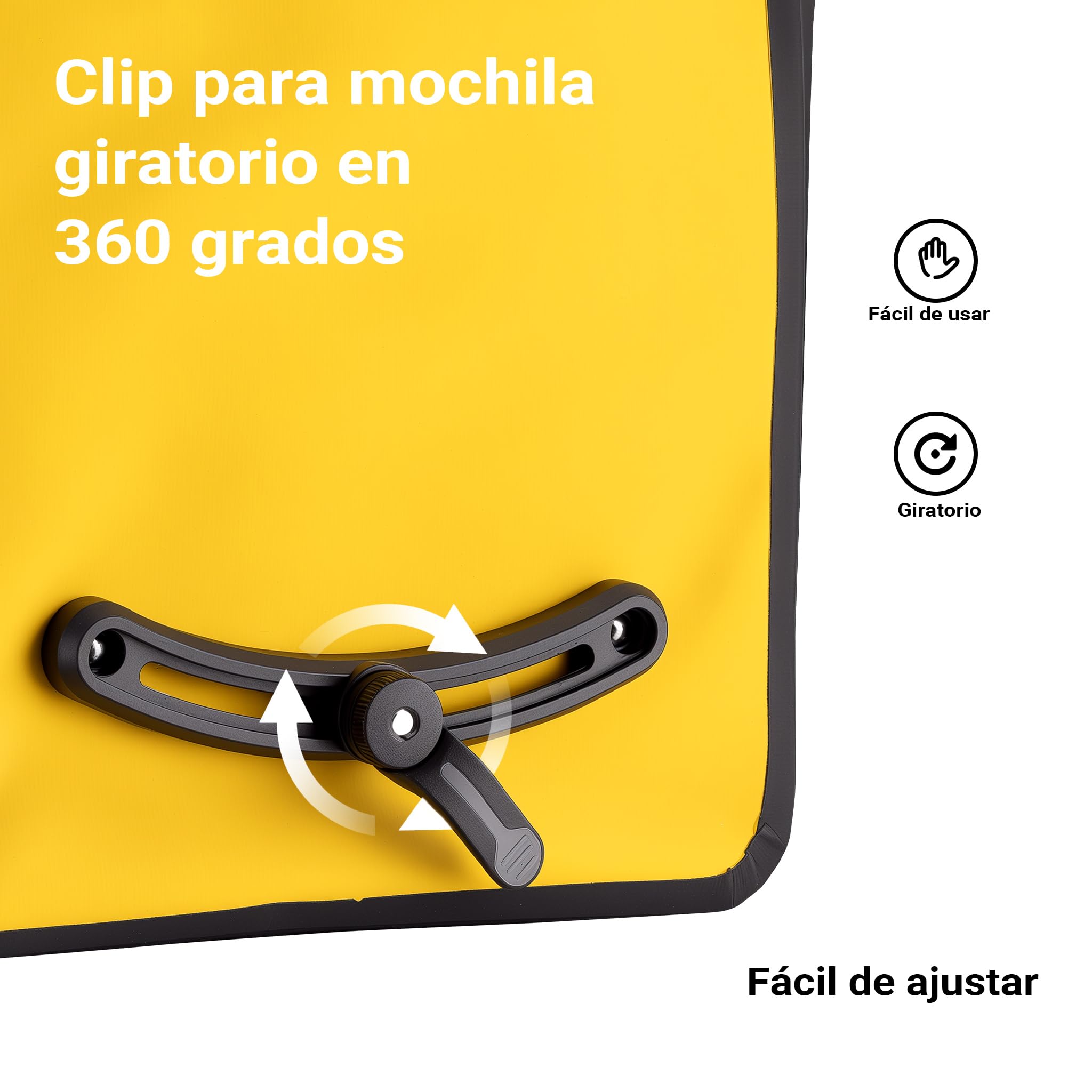 WilTec Bolsa para Bicicleta 22 L Amarilla Impermeable Material PVC y poliéster con Correa Ajustable Uso como Bandolera Ideal para portabultos Traseros Ciclismo Compras excursiones y Transporte Diario