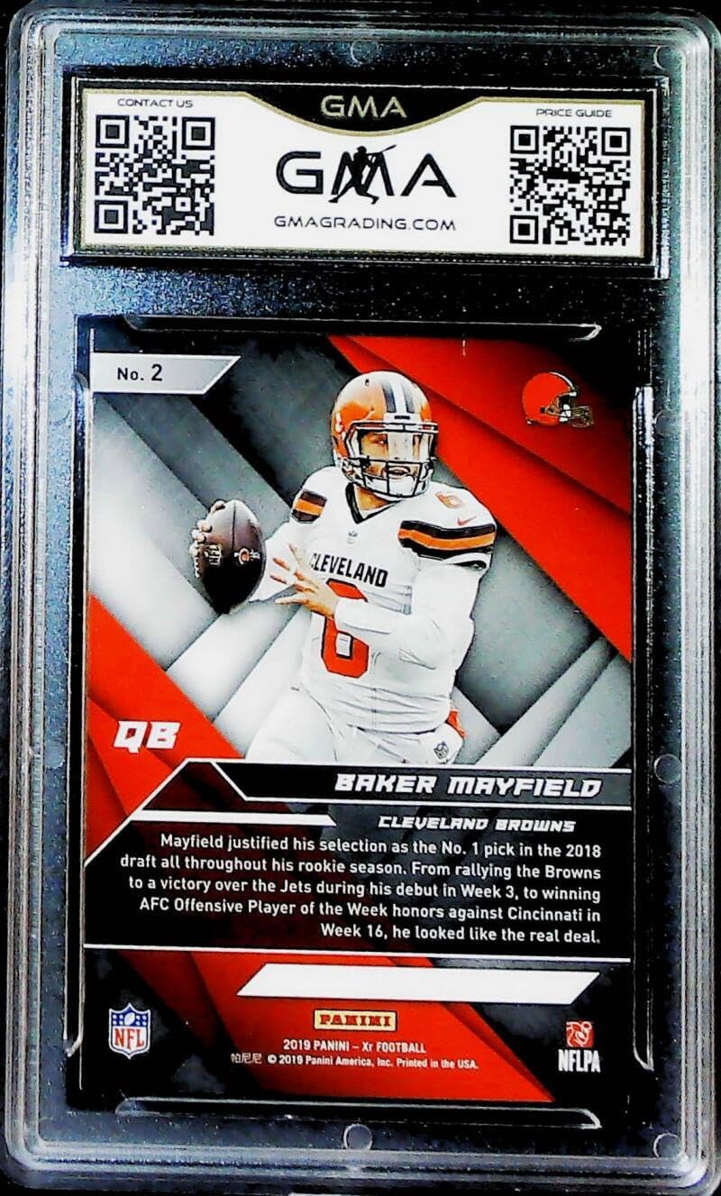 2019 Panini XR Orange S99#2 Baker Mayfield Cleveland Browns Football Trading Card GMA 10 GEM MINT