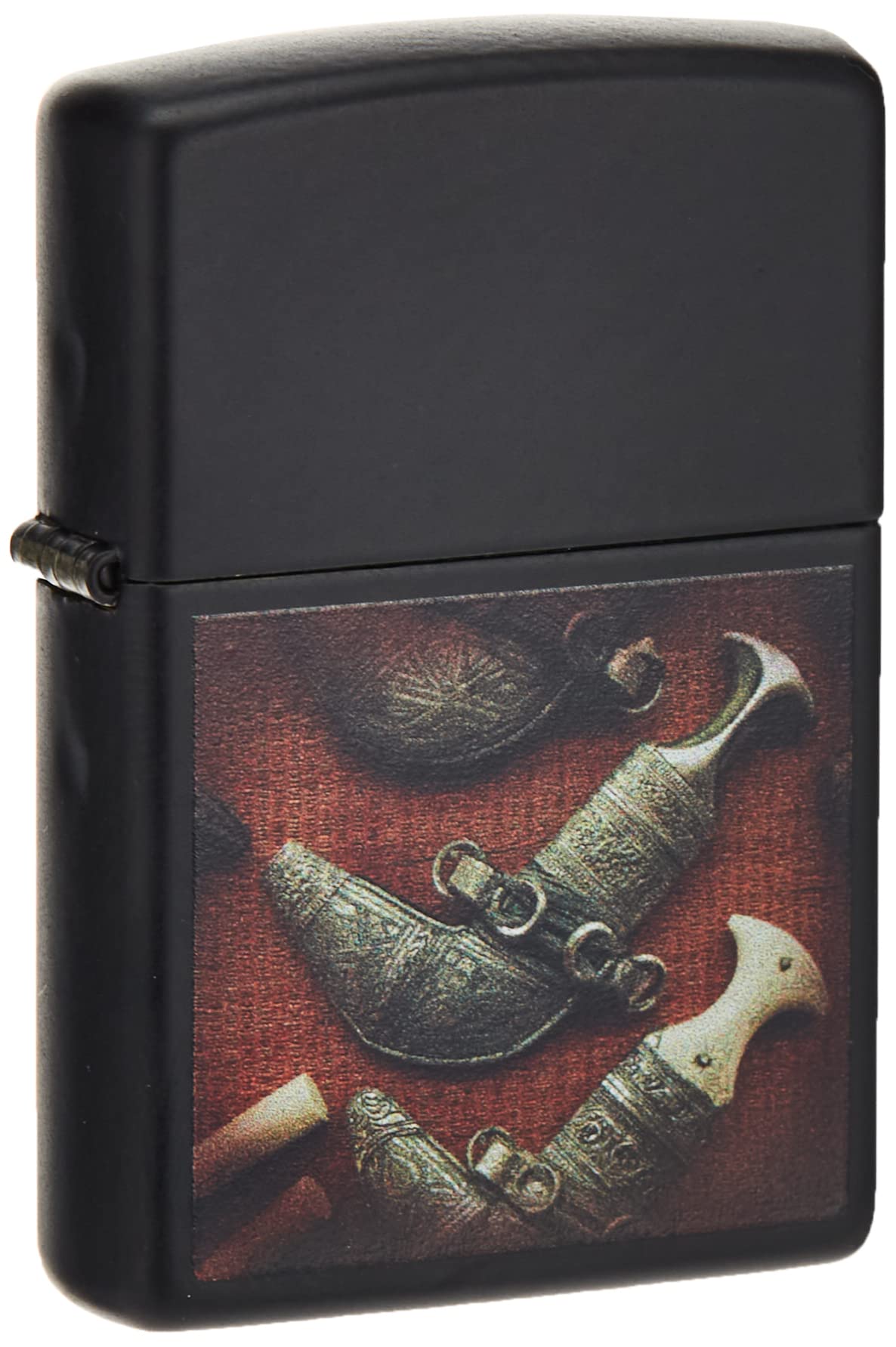 Zippo 218-Ci405081 Omani Daggers Regular Windproof Lighter, Black Matte