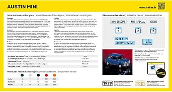 Heller Austin Mini Rallye Car Model Building Kit